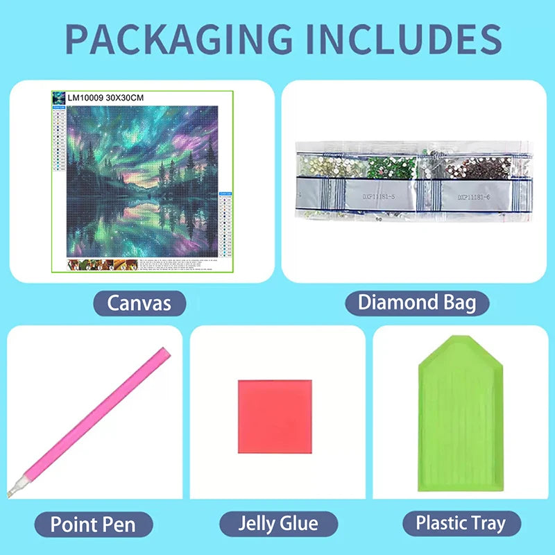 Scenic Diamond Painting Kit | Full-Drill Round Diamonds