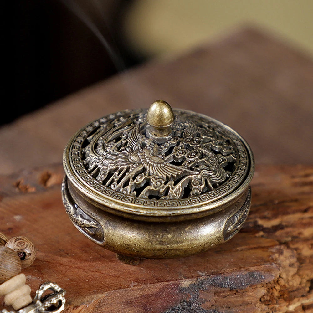 Antique Brass Pocket Incense Burner