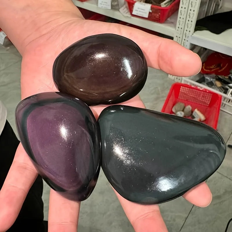 Rainbow Obsidian Crystal Freeform | Deep Purple & Blue Iridescence