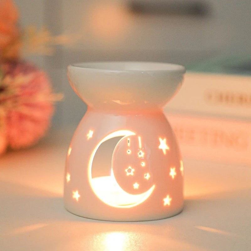 Ceramic Hollow Incense Burner & Aromatherapy Diffuser