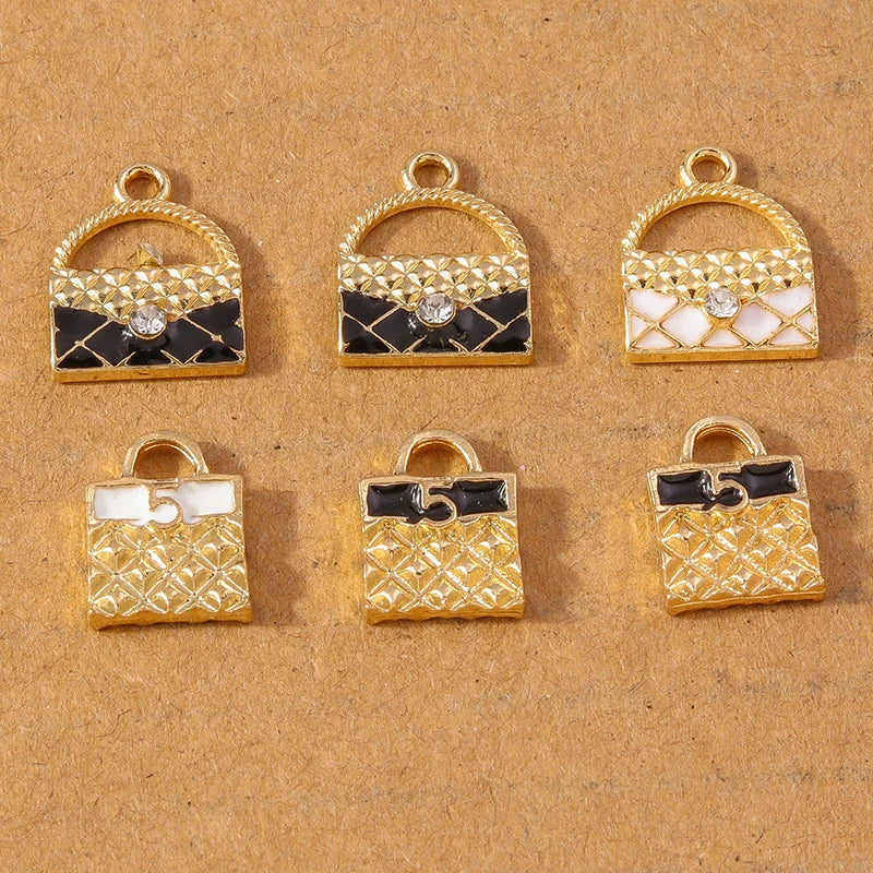 Enamel Charm Set for Jewelry Making | Bows, Bags & More (10 pcs)