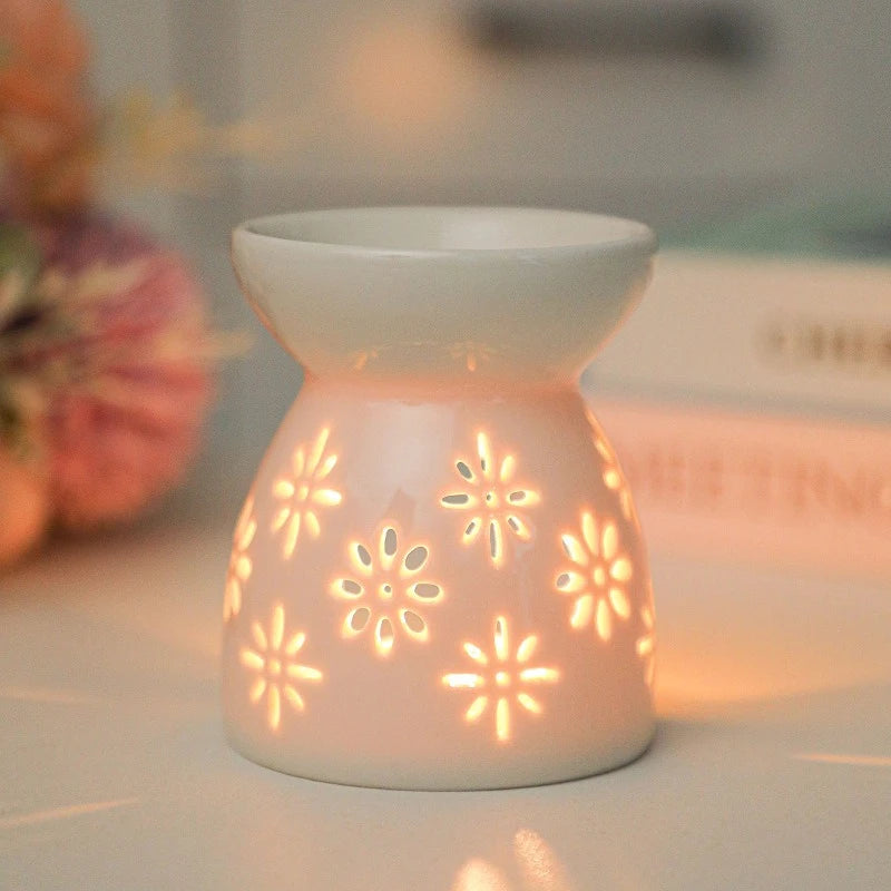 Ceramic Hollow Incense Burner & Aromatherapy Diffuser