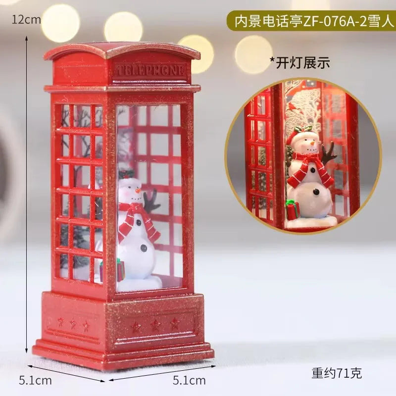 Light-Up Christmas Scene Decorations | Trains & Phone Booths