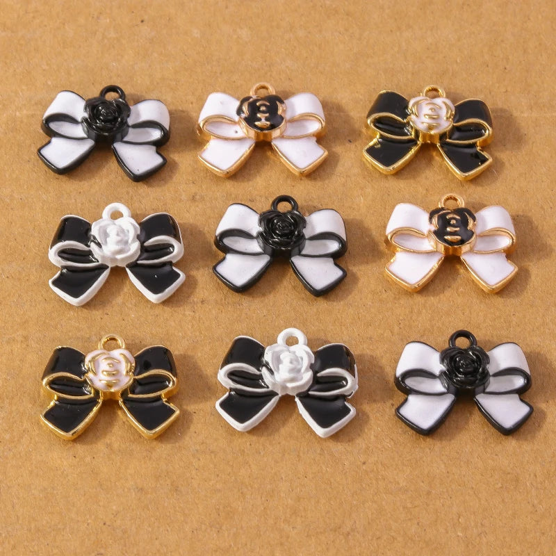 Enamel Charm Set for Jewelry Making | Bows, Bags & More (10 pcs)