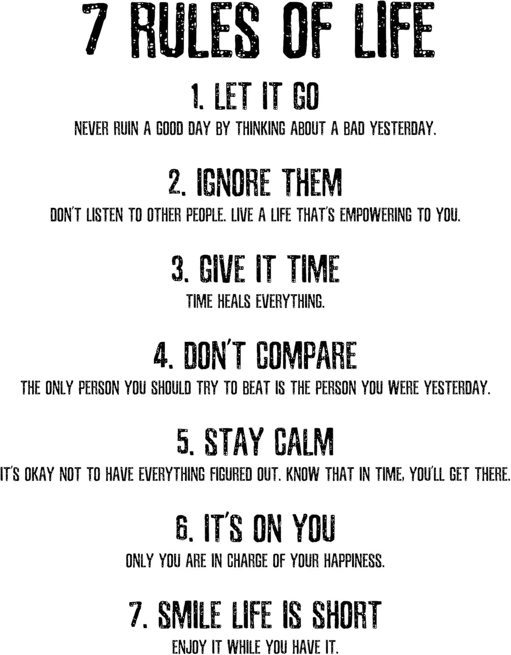 Motivational Quote Wall Stickers | Large Removable Vinyl Decals – 4 Pack
