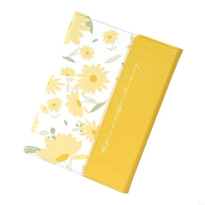 Floral PU Leather Notebook | 100-Page Lined Journal with Triple-Fold Closure