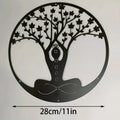 Tree of Life & Buddha Metal Wall Art