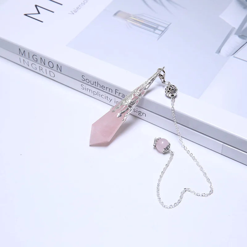 Crystal Pendulum Pendant | Natural Healing Stone | Reiki Chakra Energy