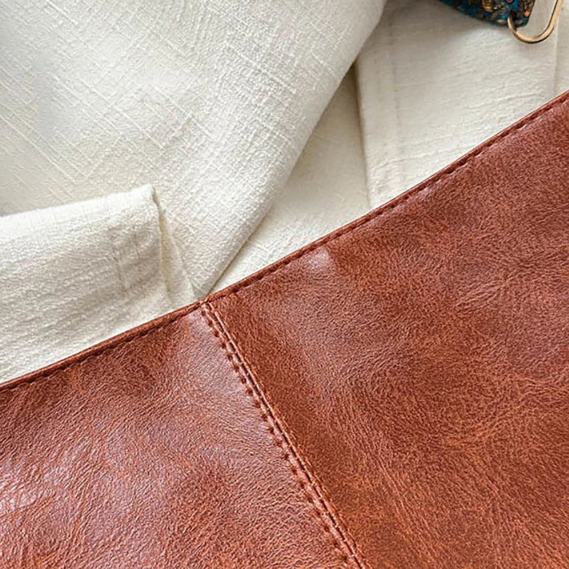 Wander Muse Faux Leather Bag | Wide Geometric Strap