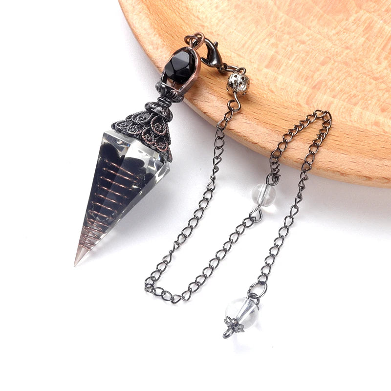 Crystal Pendulum Pendant | Natural Stone Dowsing Necklace