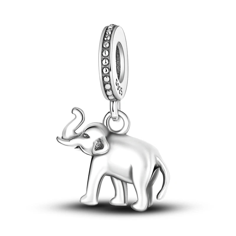 925 Sterling Silver Charm Holder Set – Bag Charm & Key Ring for DIY Jewelry