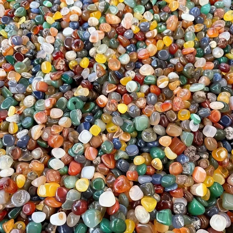 Natural Agate Crystal Pebbles | 100g Decorative Stones for Aquariums & Home Décor