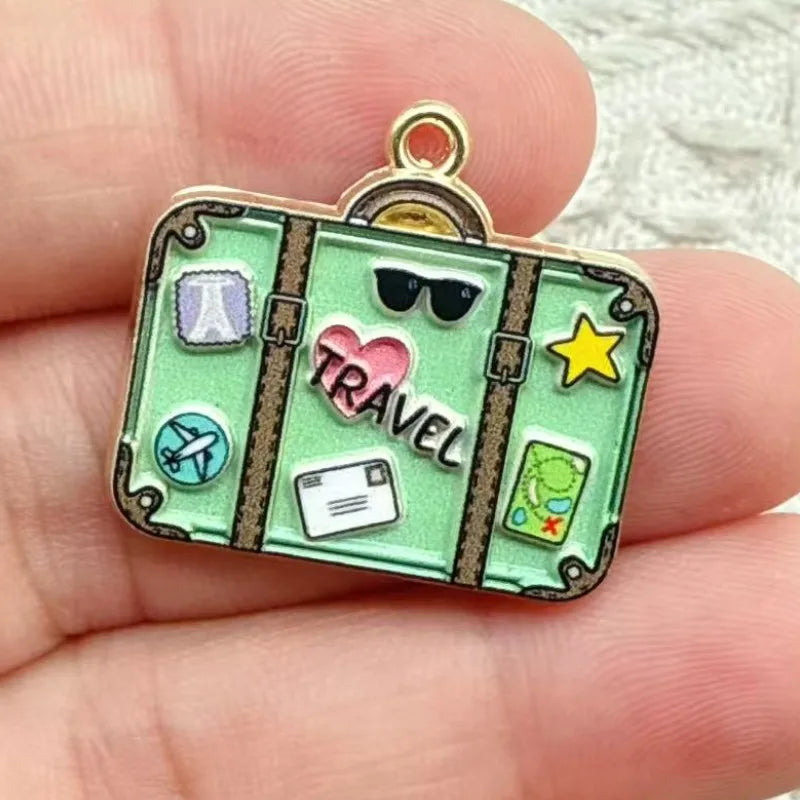 Cute Enamel Handbag Charm Set | Colorful Cartoon Pendants for DIY Jewelry