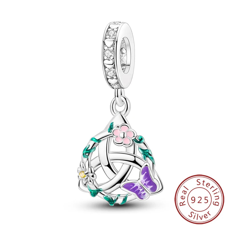 925 Silver Nature & Animal Charms – Butterfly, Floral & Woodland Pendants for Bracelets