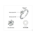 Starlight Round Moissanite Sterling Silver Ring