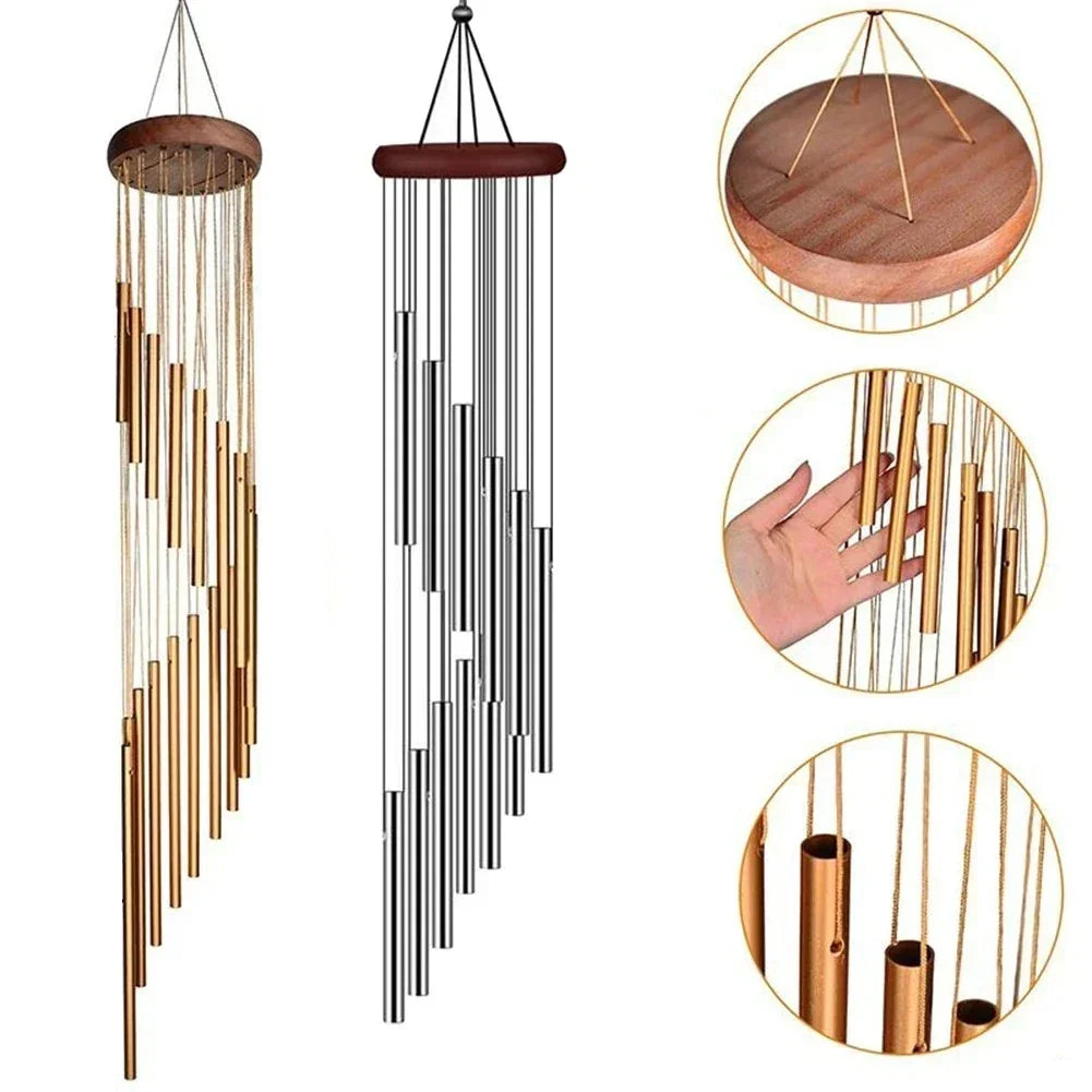 12-Tube Aluminum Wind Chimes — Boho Garden & Patio Decor