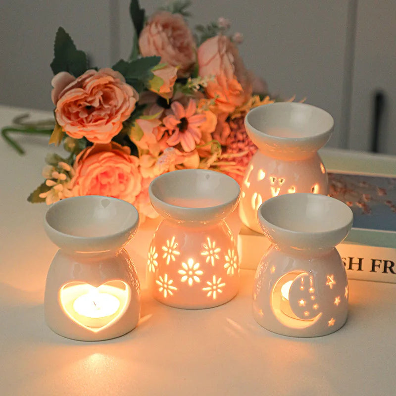 Ceramic Hollow Incense Burner & Aromatherapy Diffuser