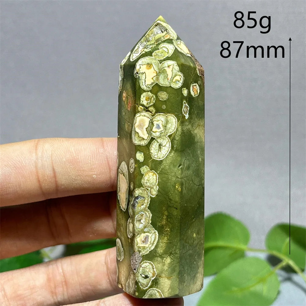 Natural Rainforest Crystal Tower — Flashy Quartz Mineral Wand for Reiki & Feng Shui