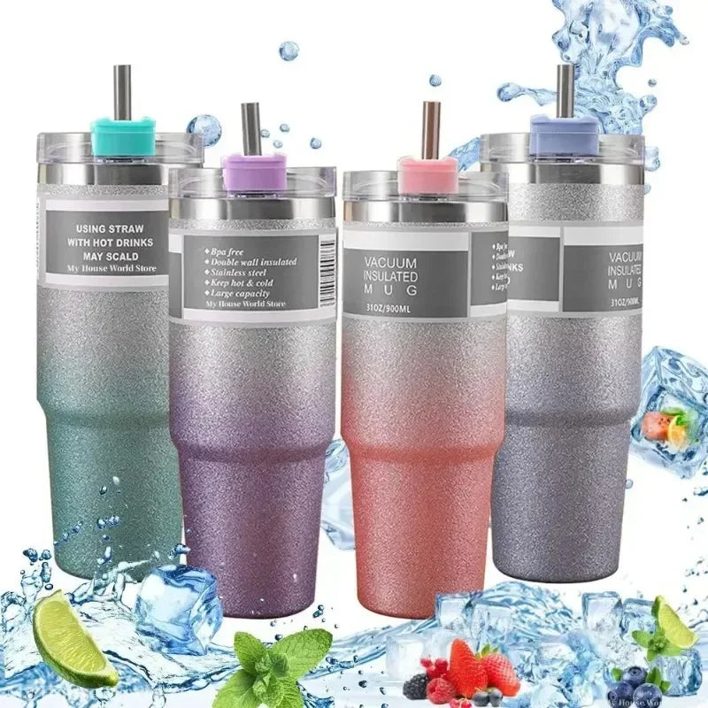 Shimmer Ombre Insulated Tumbler with Straw | 30 oz