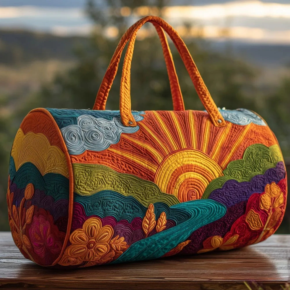 Quilted Duffle Bag | 3D Nature Scene Weekend & Gym Travel Bag