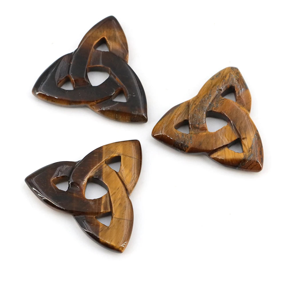 Natural Stone Celtic Knot Pendant Ornaments | Crystal Sets