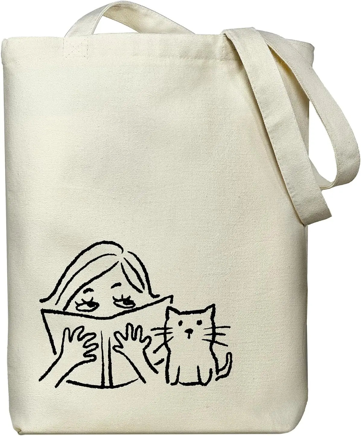 Floral Canvas Tote Bag | Zippered Women's Bag for Work, Shopping & Everyday