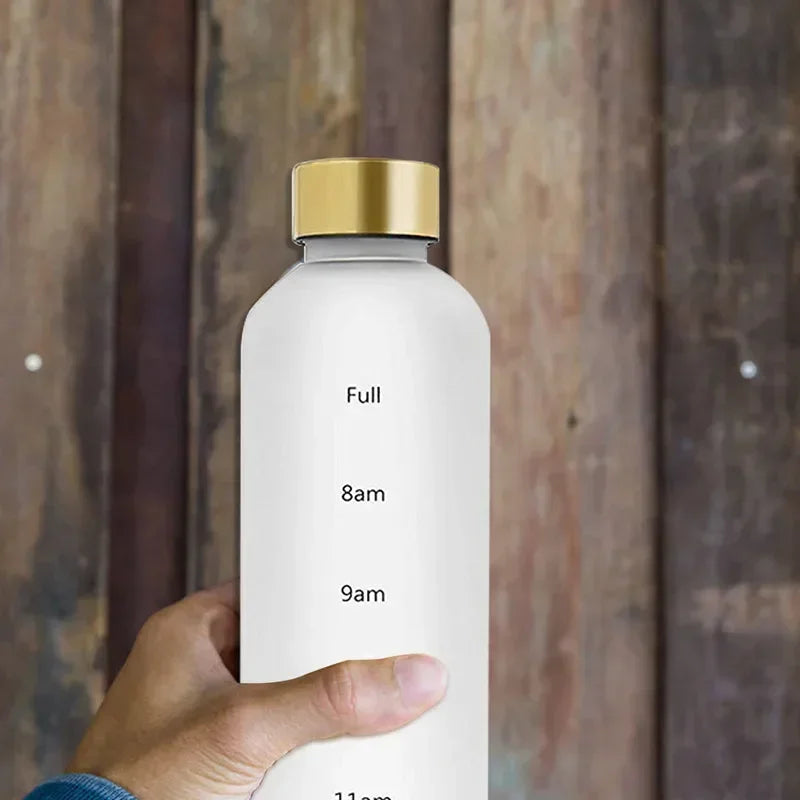 1L Time-Marker Water Bottle | Matte & Two-Tone Colors