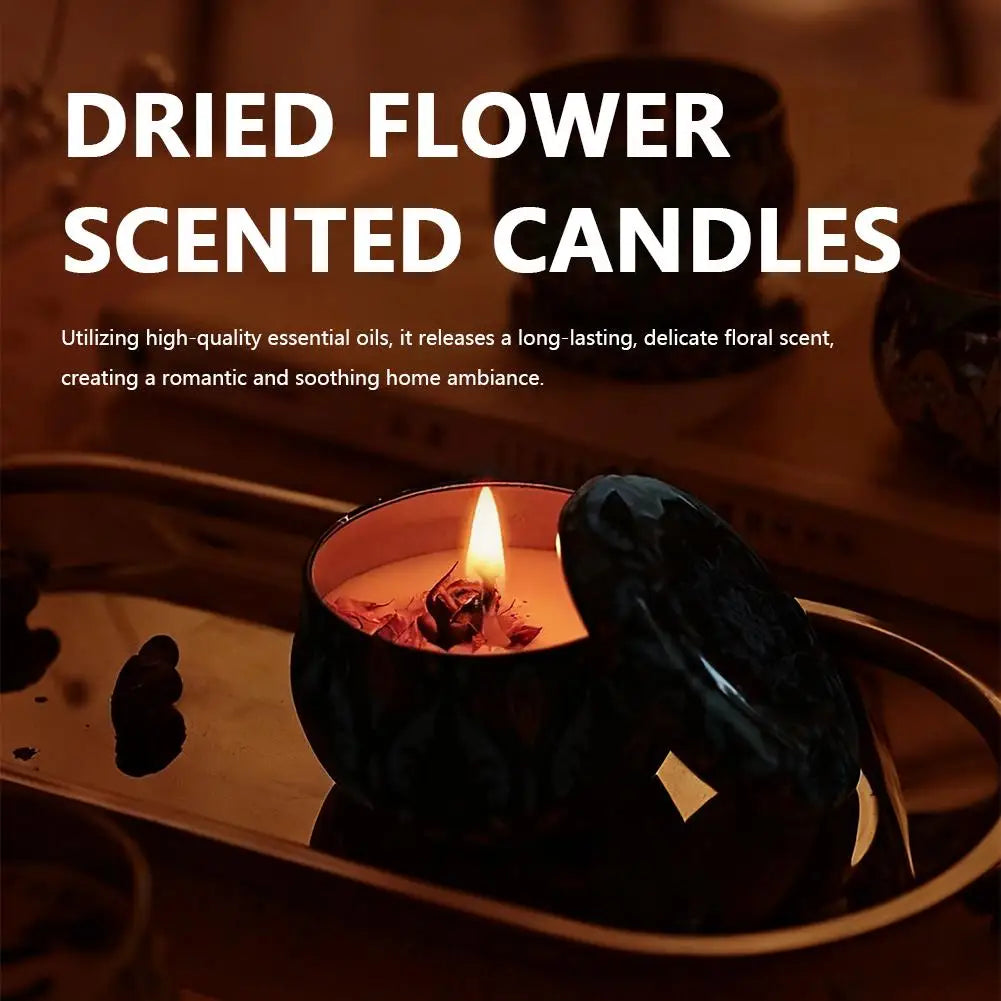 Dried Flower Scented Candles for Aromatherapy