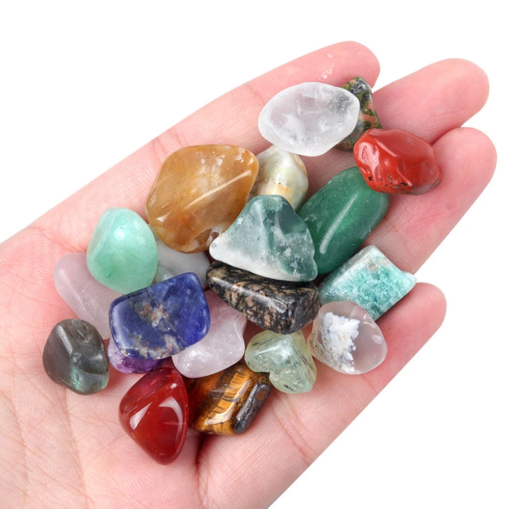 Chakra Healing Crystal Set | 20pc Gemstone Collection for DIY Jewelry & Décor