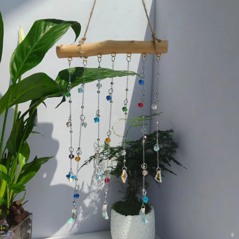 Handmade Crystal Wind Chime Suncatcher Pendant