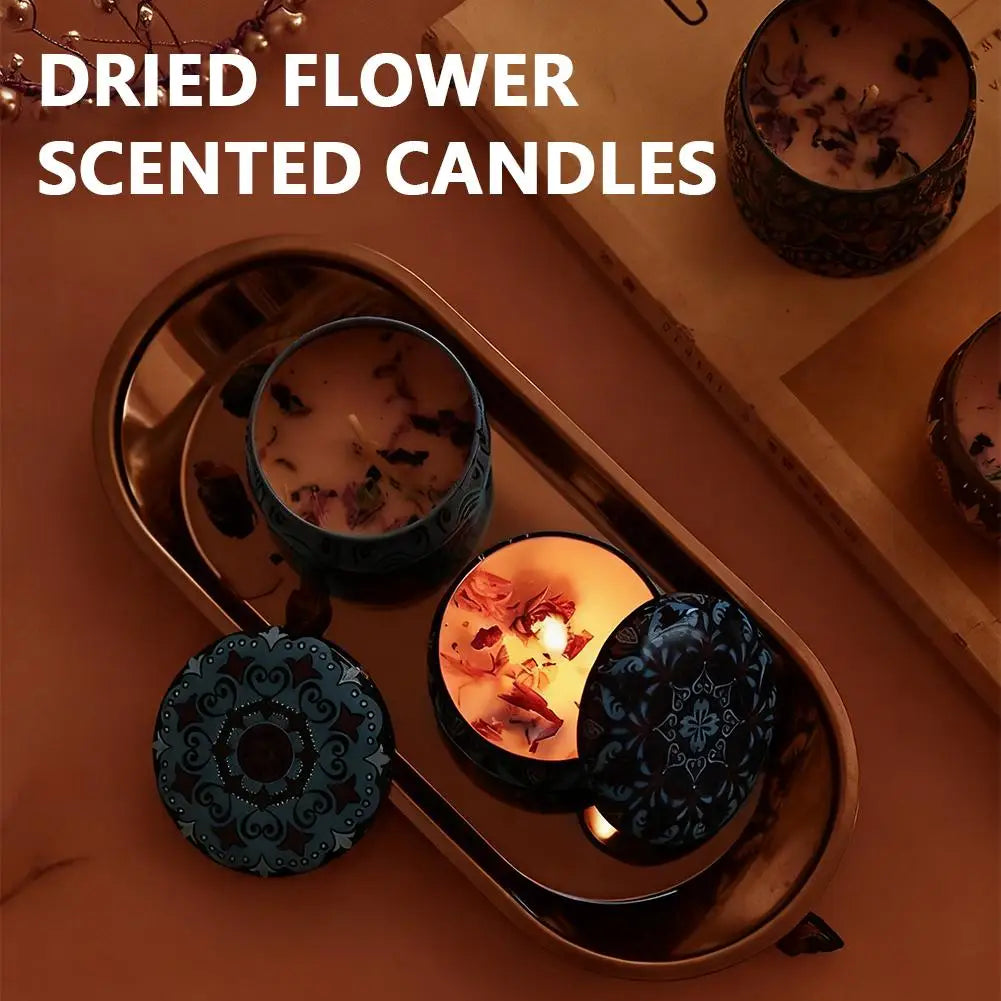 Dried Flower Scented Candles for Aromatherapy