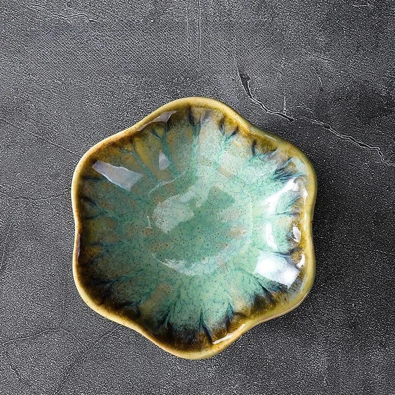 Lotus Leaf Ceramic Jewelry Bowl | Boho Organizer