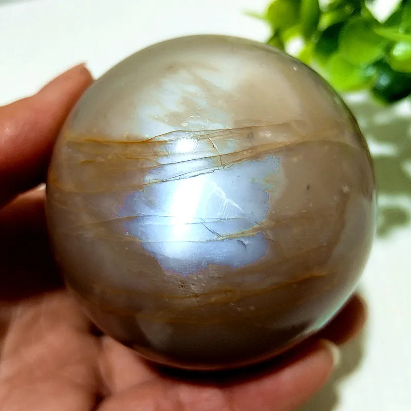 Druzy Agate Crystal Sphere – Natural Geode Décor
