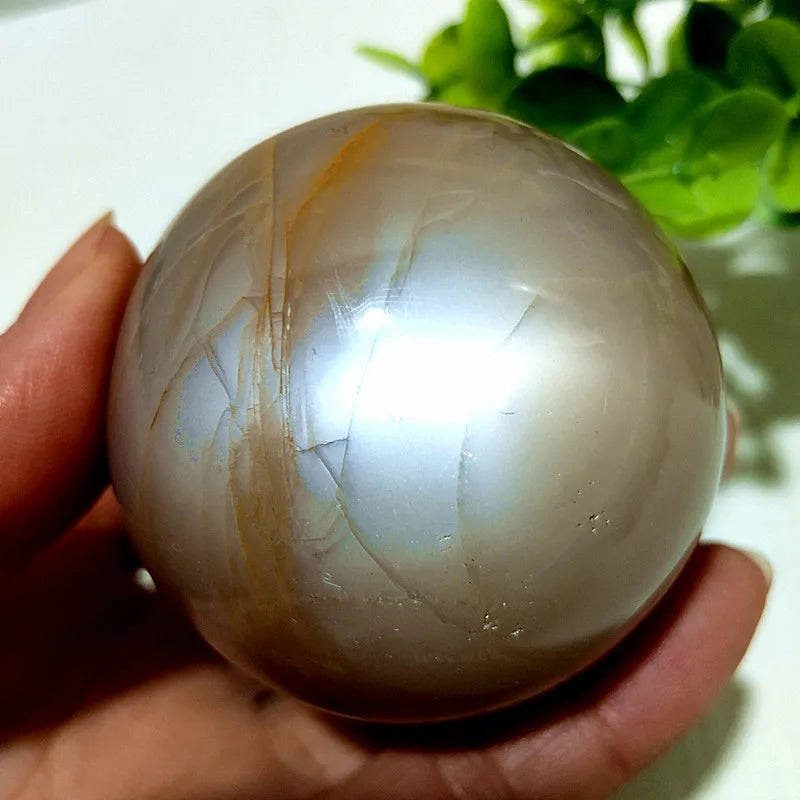 Druzy Agate Crystal Sphere – Natural Geode Décor