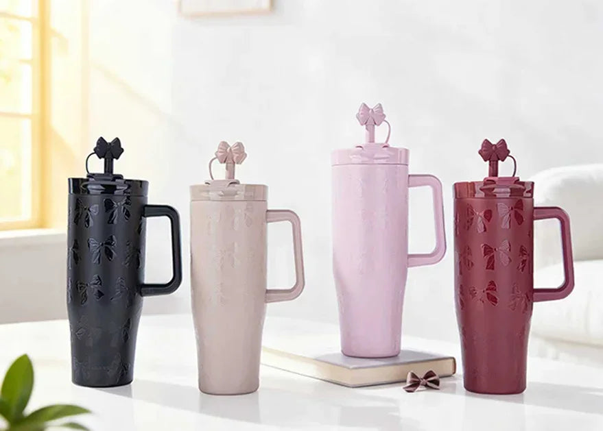 Garden & Bow Insulated Tumbler with Handle | 1200 ml