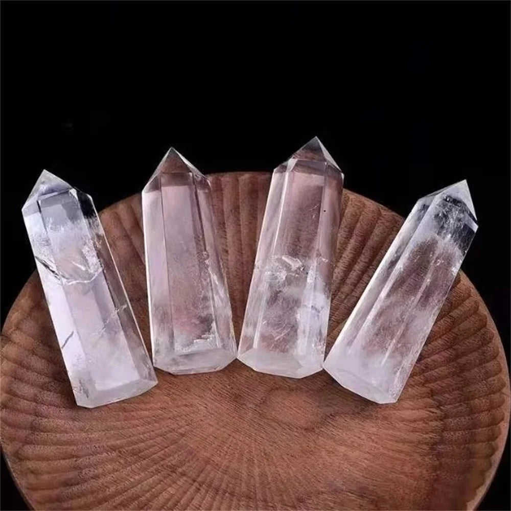 Natural Clear Quartz Crystal Tower — Healing Stone Point for Meditation & Home Decor