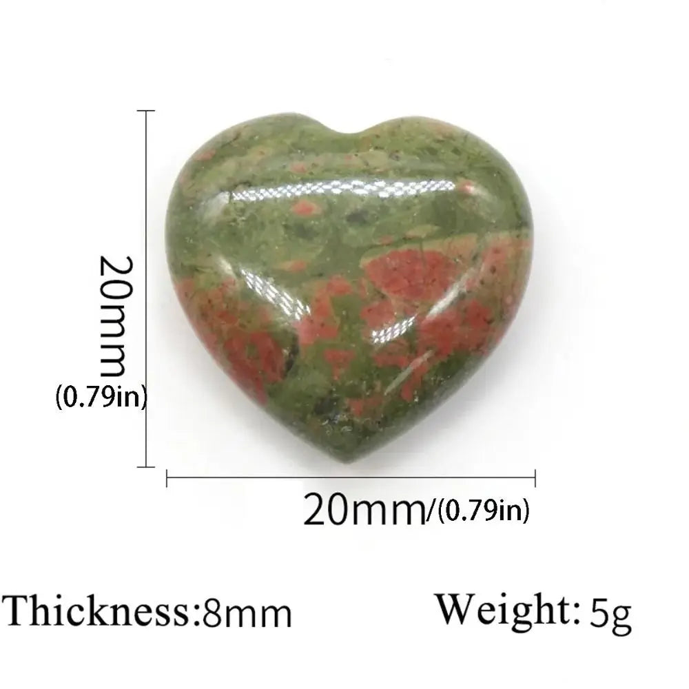 Heart-Shaped Crystal Stone | 20mm Polished Gemstone | Pocket Crystal Gift