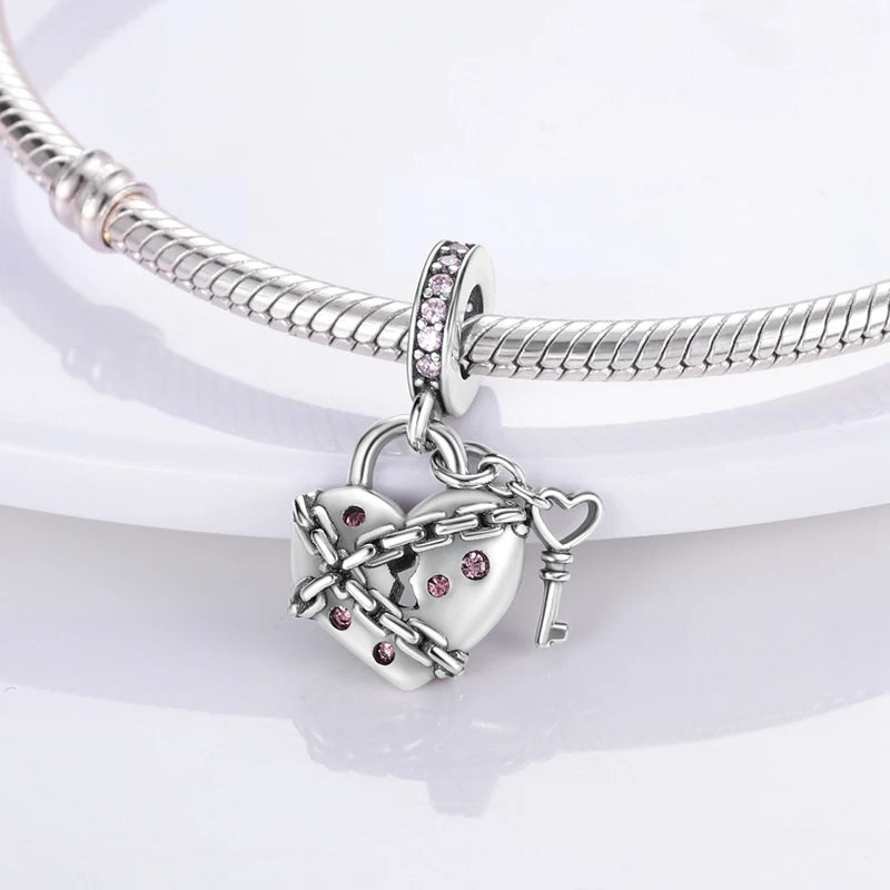 925 Sterling Silver Charm Pendant | Hearts, Bows, Butterflies & More