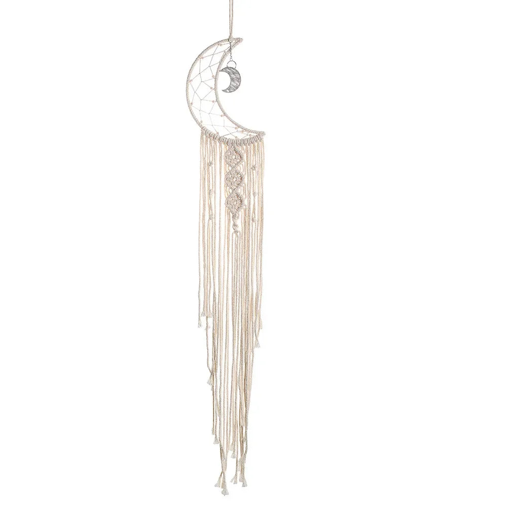 Bohemian Hand-Woven Dream Catcher | Owl, Moon & Star Wall Decor