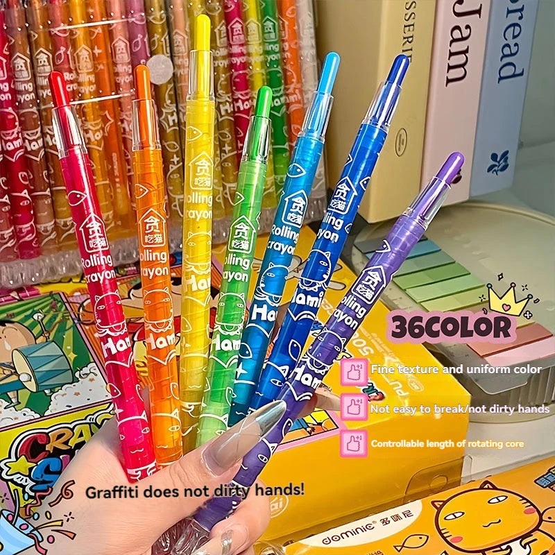 Non-Toxic Wax Crayons for Kids – 12, 18, 24 & 36 Colors