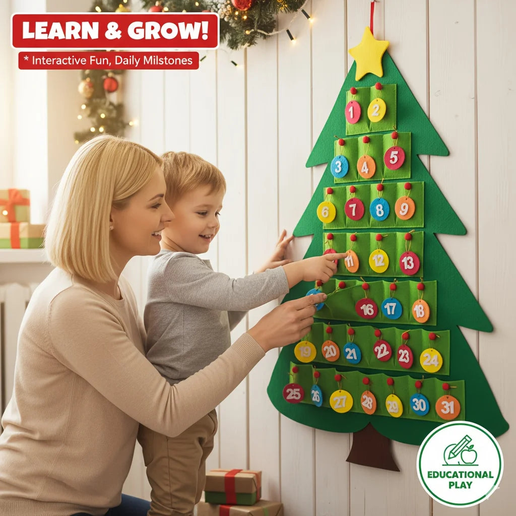 Christmas Magic Felt Tree Countdown Calendar