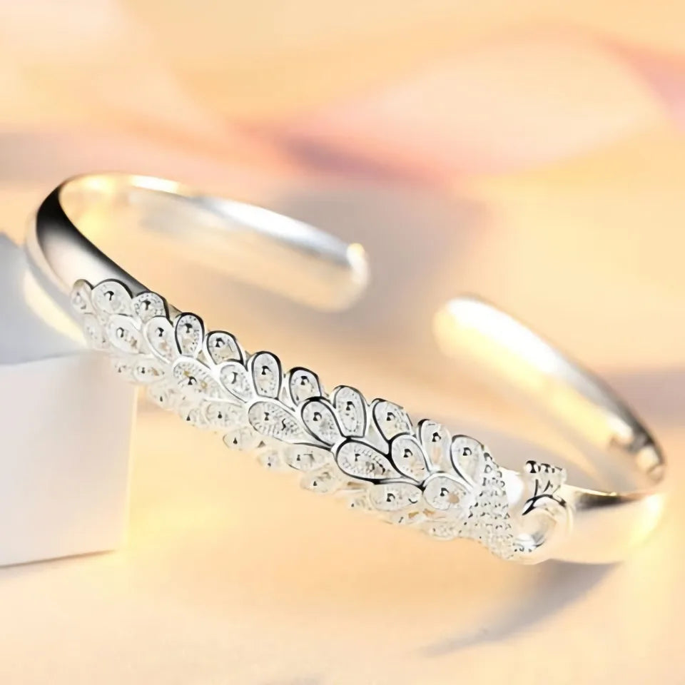 925 Sterling Silver Elegant Peacock Bracelet