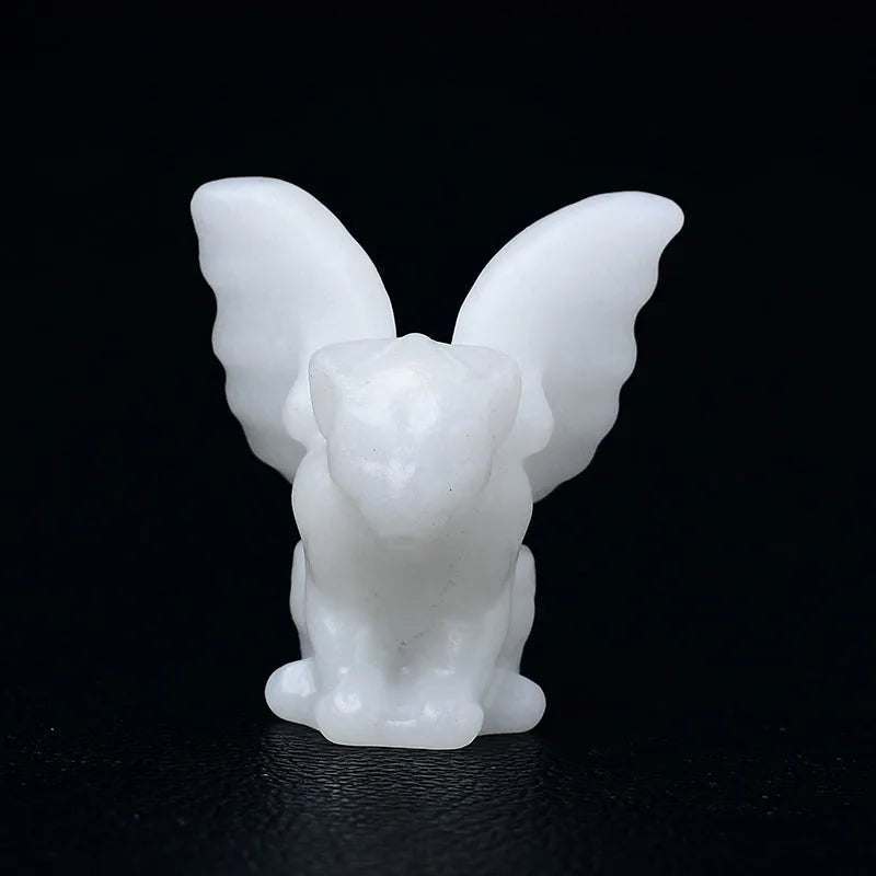 Natural Stone Crystal Gargoyle Figurine