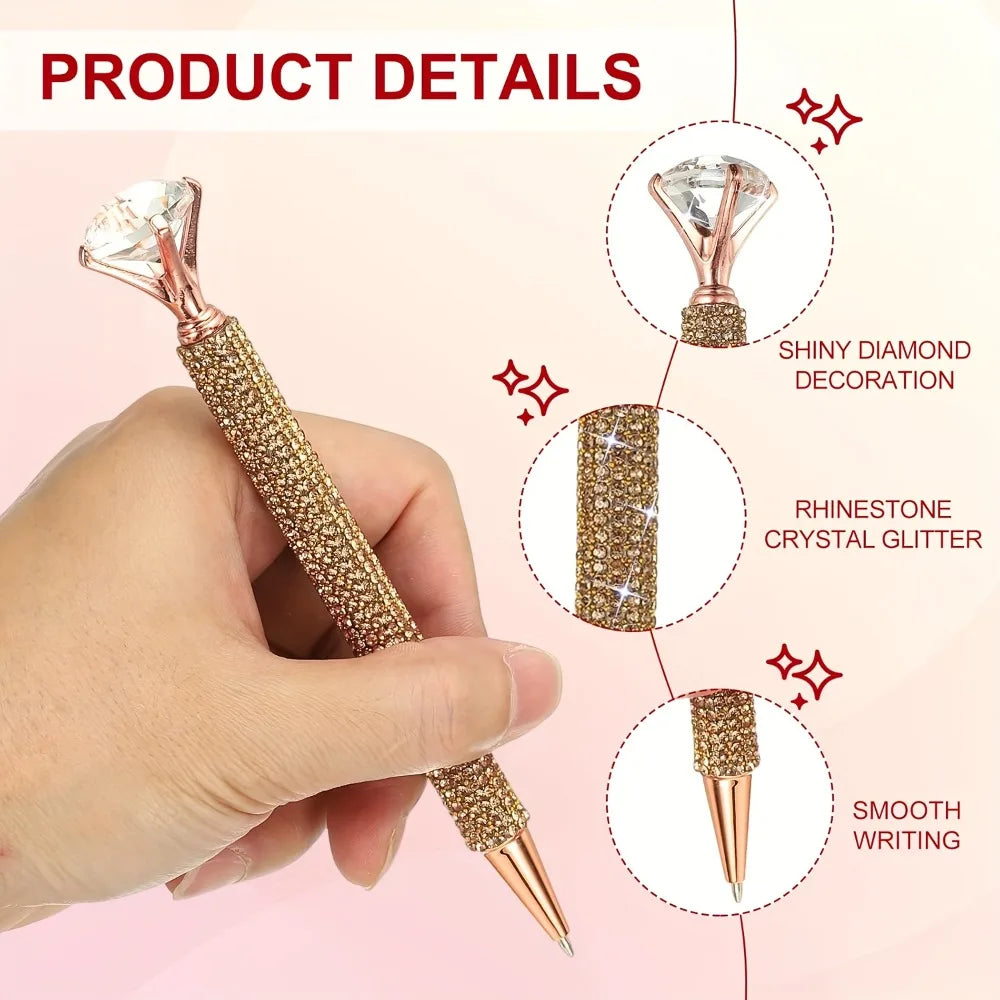 Diamond-Style Metal Ballpoint Pens | 2- or 5-Piece Sets
