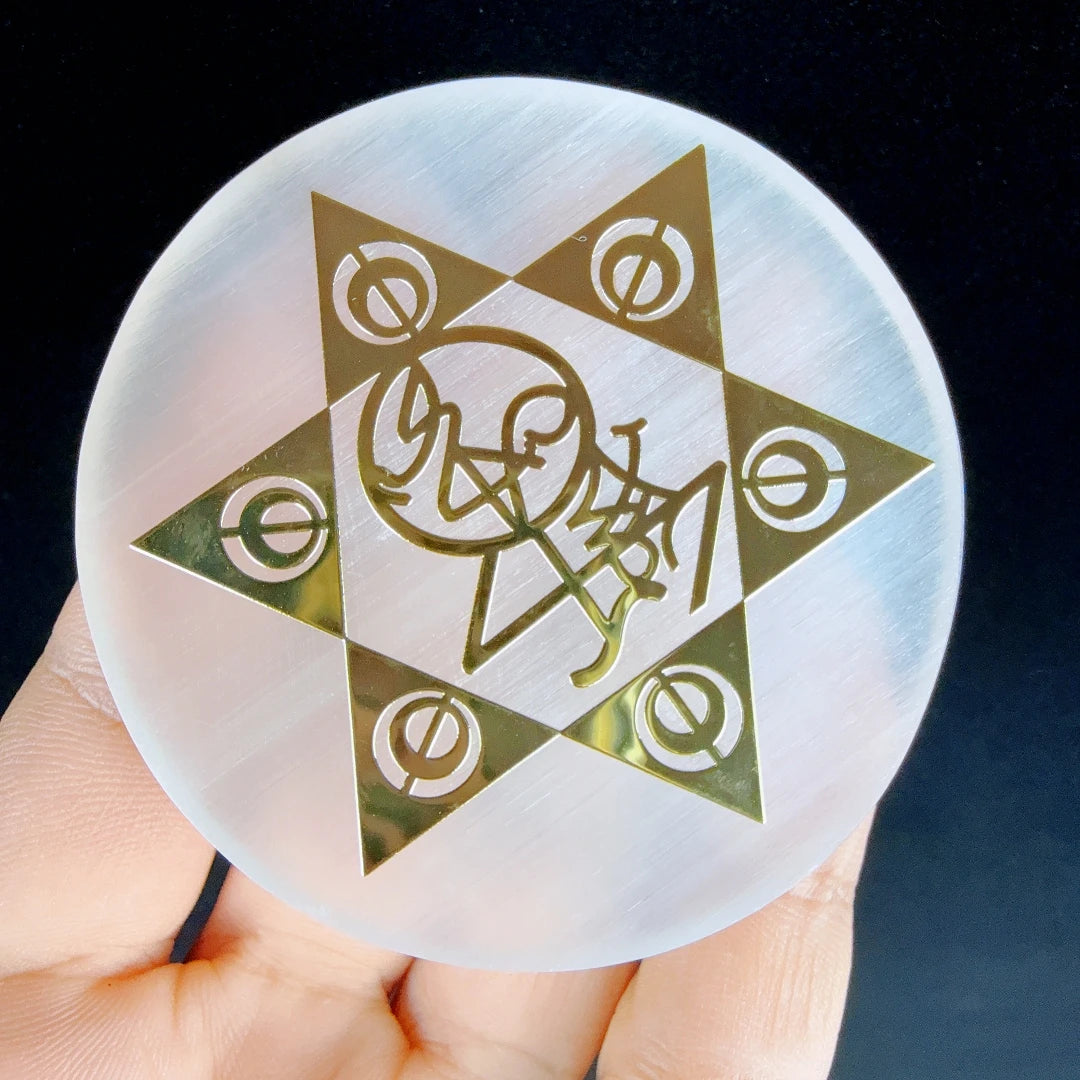 Natural Crystal Selenite Charging Plate