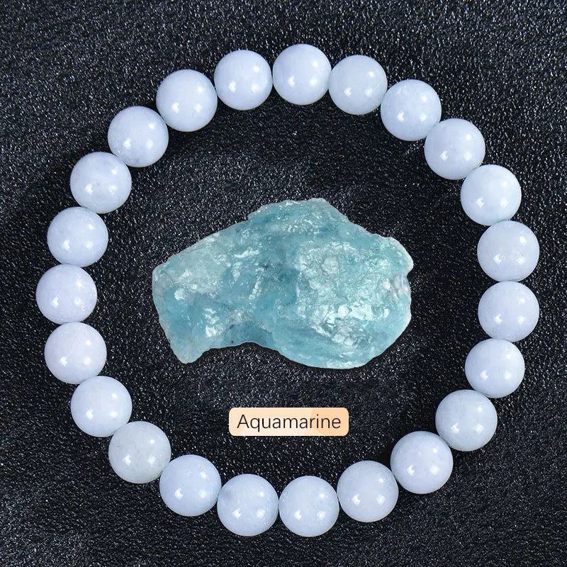 Natural Gemstone Beaded Bracelet — Healing Crystal Stretch Bracelet