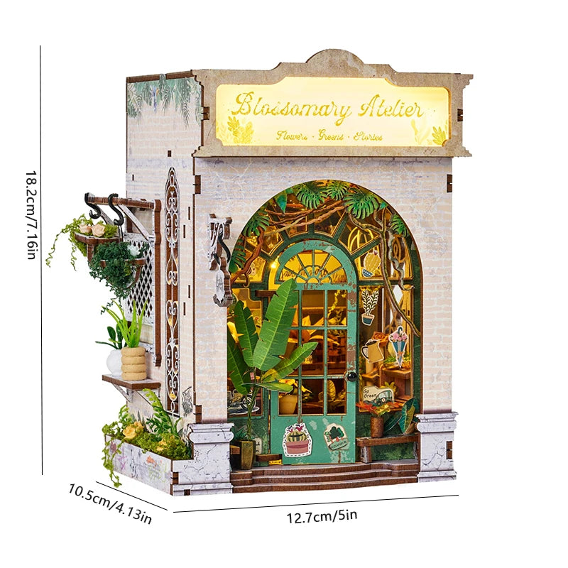 DIY Miniature Dollhouse Kit with LED Lights – 3D Wooden Handmade House for Home Decor & Gifting