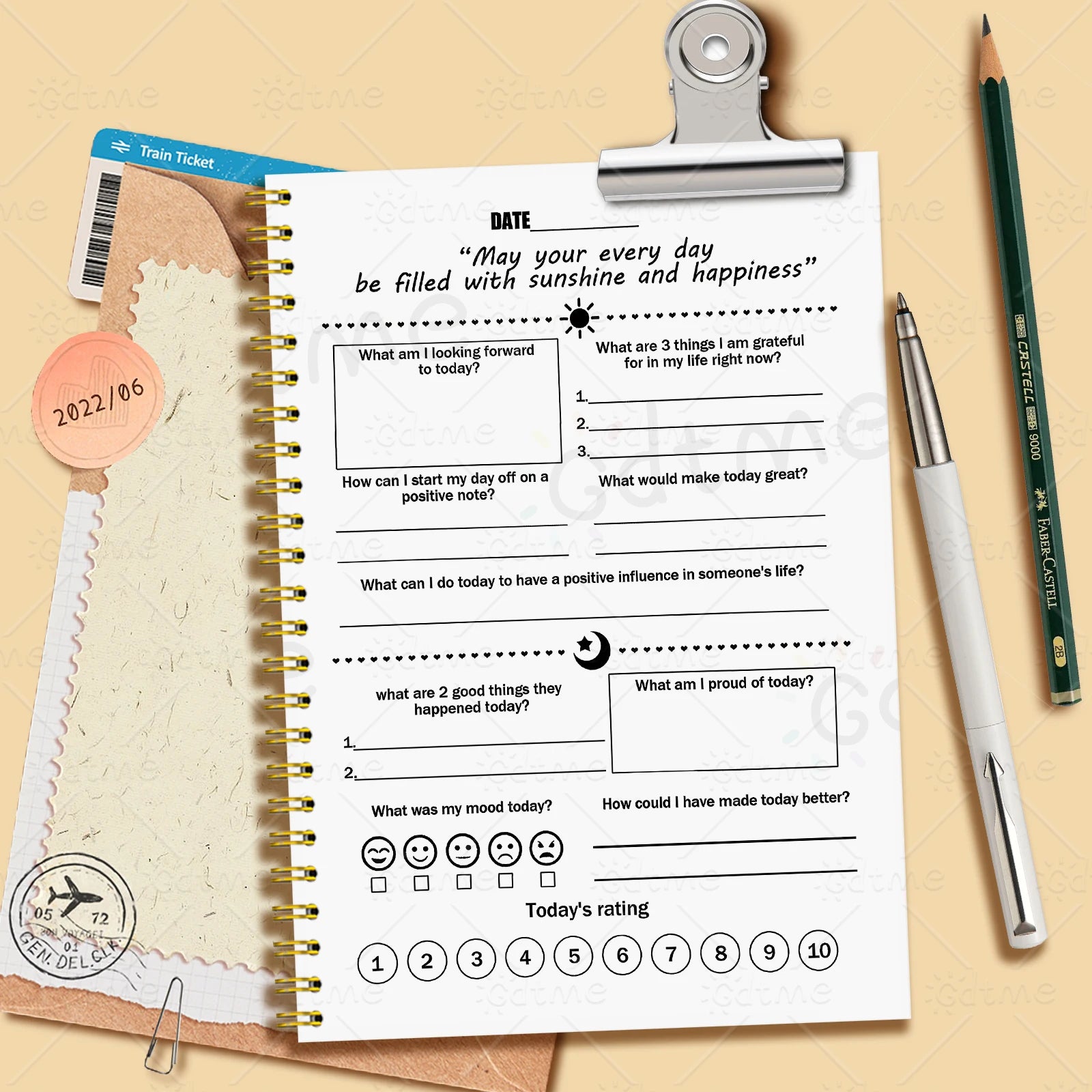 Emotional Journal | Adult Mental Health Planner, Wellness Workbook & Self-Care Tracker
