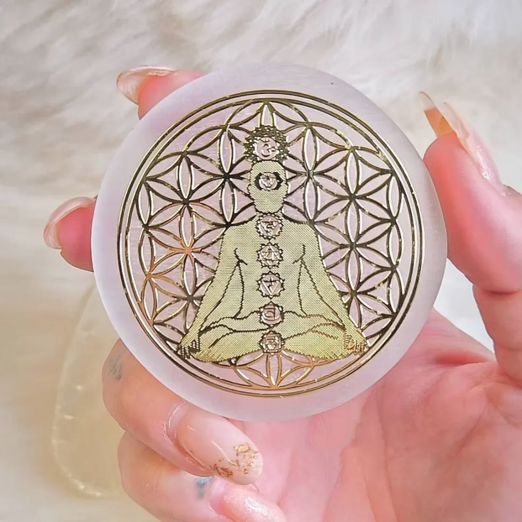 Natural Crystal Selenite Charging Plate