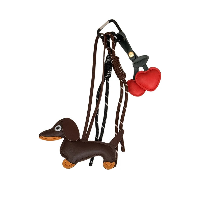 Cherry Leather Bag Charm Keychain | Cute Purse Accessory for Women